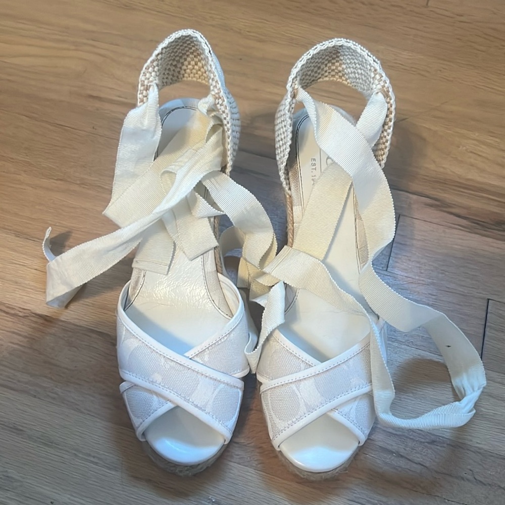 Coach lace up espadrilles